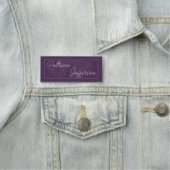 Dunkle Violet-Lila Monogramm: Schöne handgeschrieb Namensschild (Beispiel)