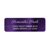 Dunkle Violet Lila Ombre Bürstenfolie (Vorne)