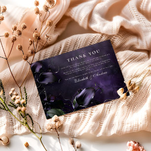 Dunkle Violette Gothic Romantik Dankeskarte