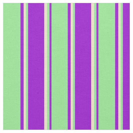 Dunkle Violette, hellgrüne Streifen und Muster aus Stoff (Nahaufnahme)