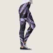 Dunkle Violette Lila Rose Mode Leggings (Rechts)