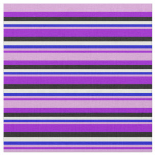 Dunkle Violette, Pflaume, Blau, Weiß und Schwarzes Stoff