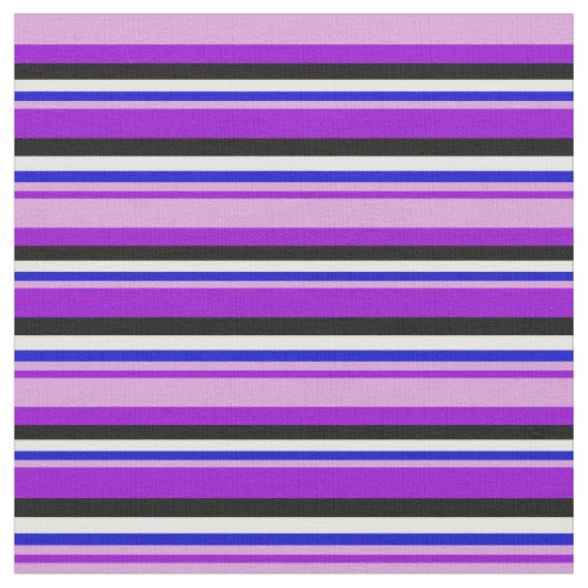Dunkle Violette, Pflaume, Blau, Weiß und Schwarzes Stoff (Nahaufnahme)