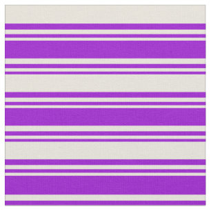 Dunkle Violette und beige gefärbtes, gestreiftes M Stoff