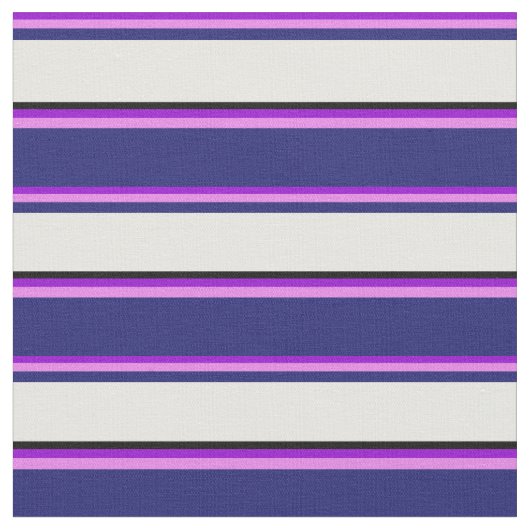 Dunkle Violette, Violet, Midnight Blue, White & Bl Stoff (Nahaufnahme)