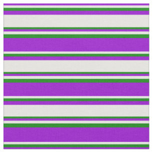 Dunkle violette, weiße und grüne Linien Stoff