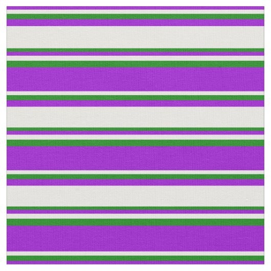 Dunkle violette, weiße und grüne Linien Stoff (Nahaufnahme)