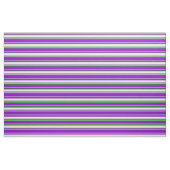Dunkle violette, weiße und grüne Linien Stoff (Fat Quarter (45,7 x 55,9 cm))