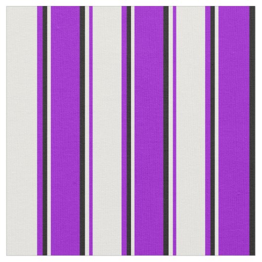 Dunkle Violette, weißes und schwarzes Linse/Streif Stoff (Nahaufnahme)