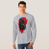 Dunkle Viper Trash Polka Langarmshirt T-Shirt (Vorne ganz)