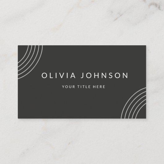 Dunkle Visitenkarte (Rückseite)