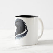 Dunkle Vogelkunst Zweifarbige Tasse (VorderseiteRechts)