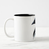 Dunkle Vogelkunst Zweifarbige Tasse (Links)