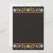 Dunkle Volkskunst Hochzeitseinladung, Goldschrift Einladung (Rückseite)