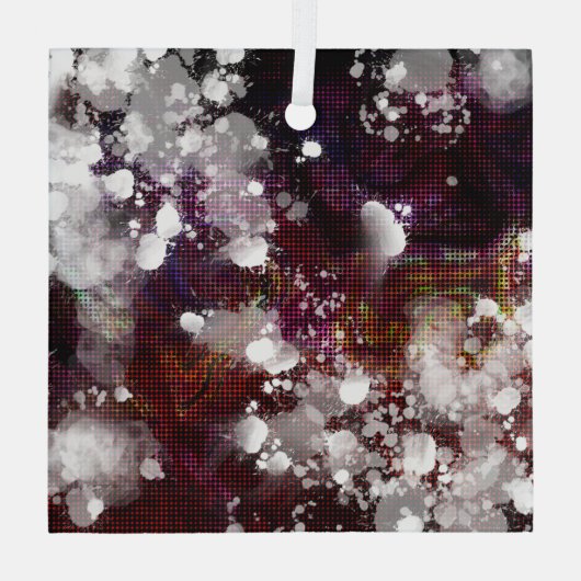 dunkle Vorbereitung Ornament Aus Glas (Rückseite)