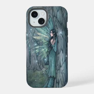 Dunkle Wald Fee Fantasie Mystische Kunstwerke iPhone 15 Hülle
