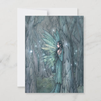 Dunkle Waldfee Mystische Fantasy-Kunst Postkarte