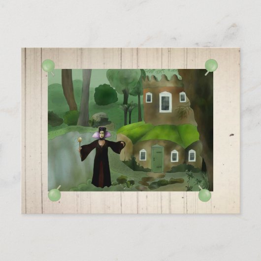 Dunkle Waldfee Postkarte (Vorderseite)