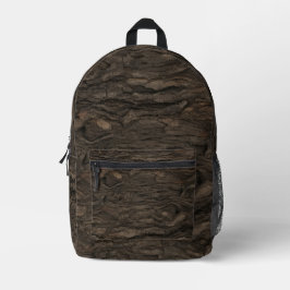 Dunkle Walnussrinde | Robuste Woodland-Jäger-Camou Bedruckter Rucksack