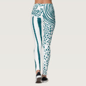 Dunkle Wassa Bio Strömung moderne rustikale Leggings (Rückseite)