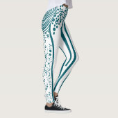 Dunkle Wassa Bio Strömung moderne rustikale Leggings (Rechts)