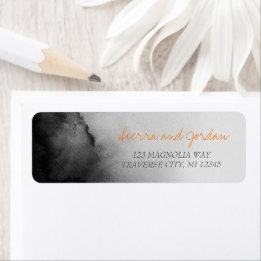 Dunkle Wasserfarbe Halloween Orange Black Wedding