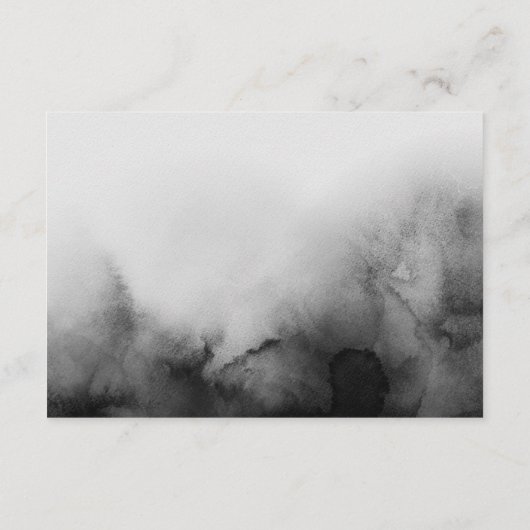 Dunkle Wasserfarbe Schwarzes Halloween Orange Hoch Begleitkarte (Rückseite)