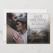 Dunkle Wasserfarbe Schwarzes Orange Halloween Goth Save The Date (Vorderseite)