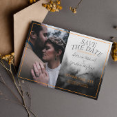 Dunkle Wasserfarbe Schwarzes Orange Halloween Goth Save The Date