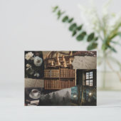 Dunkle / weiche Akademiker-Scrapbook-Collage Postkarte (Stehend Vorderseite)