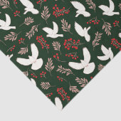 Dunkle Weihnachten Friedenstauben und Red Mistleto Seidenpapier (Detail)