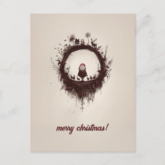 Dunkle Weihnachten Postkarte (Vorderseite)