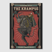 Dunkle Weihnachts Folklorischer Teufel Krampusbeut Magnetkarte (Vorderseite)
