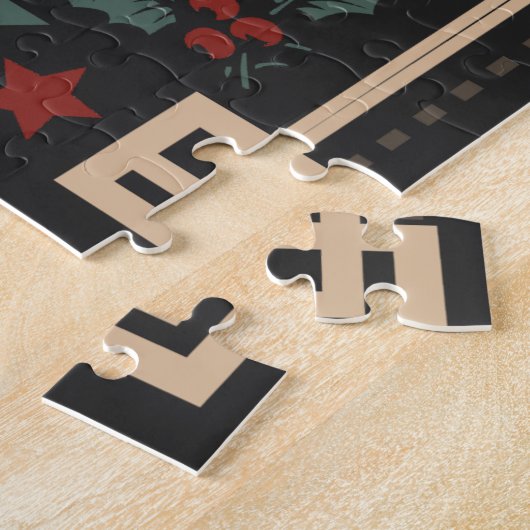 Dunkle Weihnachts Folklorischer Teufel Krampusbeut Puzzle (Seite)