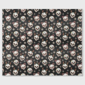 Dunkle Weihnachtsbrille Goth Wrapping Paper Geschenkpapier (Flach)