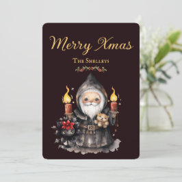 Dunkle Weihnachtskarte Feiertagskarte