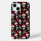Dunkle Weihnachtskuppe Santa Pattern Gotische Feie Case-Mate iPhone Hülle (Rückseite)
