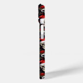 Dunkle Weihnachtskuppe Santa Pattern Gotische Feie Case-Mate iPhone Hülle (Rückseite / Links)