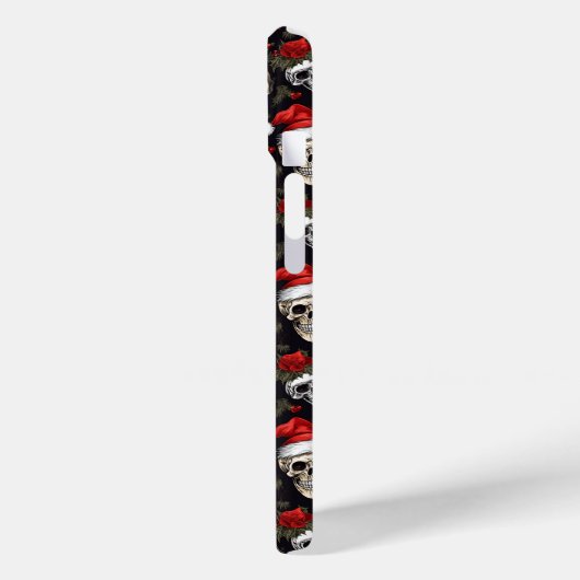 Dunkle Weihnachtskuppe Santa Pattern Gotische Feie Case-Mate iPhone Hülle (Rückseite / Links)