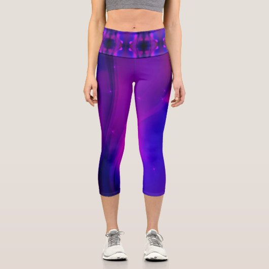 Dunkle Welle Capri Leggings (Vorderseite)