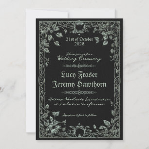 Dunkle Wikinger-Hochzeitseinladung  Einladung