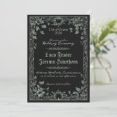 Dunkle Wikinger-Hochzeitseinladung  Einladung (Stehend Vorderseite)