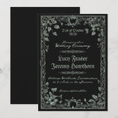 Dunkle Wikinger-Hochzeitseinladung  Einladung (Vorne/Hinten)