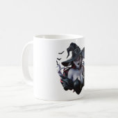 Dunkle Witz- und Fledermäuse-Tasse Kaffeetasse (Vorderseite Links)