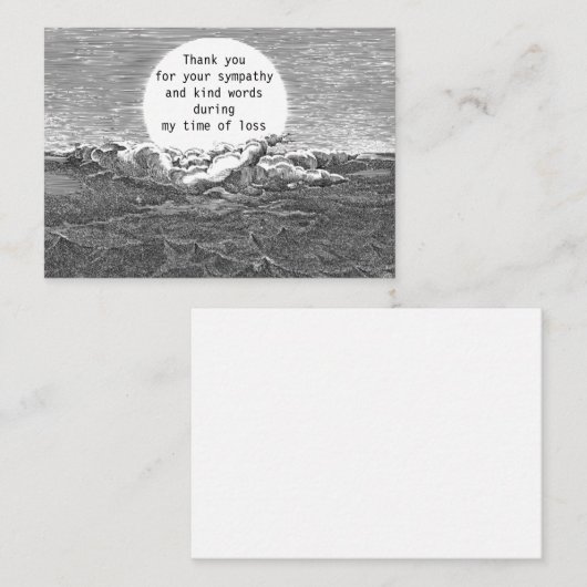 Dunkle Wolke Danke Karte (Vorne/Hinten)