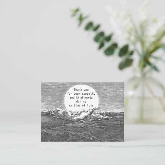 Dunkle Wolke Danke Karte (Stehend Vorderseite)