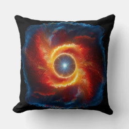 Dunkle Wolken und Flammen umgeben einen Spinnring Kissen