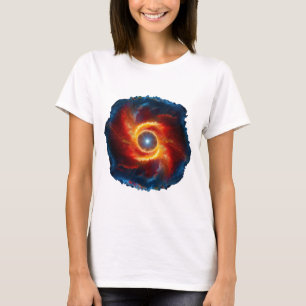 Dunkle Wolken und Flammen umgeben einen Spinnring T-Shirt