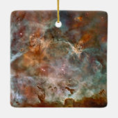 Dunkle Wolken von Carina Nebula Hubble Space Keramikornament (Rückseite)
