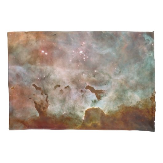 Dunkle Wolken von Carina Nebula Hubble Space Kissenbezug (Vorderseite-Links)